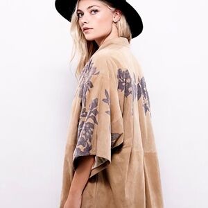 Vintage Free People Suede Kimono